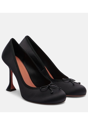 Amina Muaddi Lila 95 satin pumps