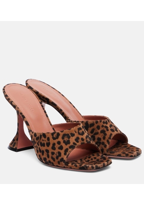 Amina Muaddi Lupita leopard-print 95 suede mules