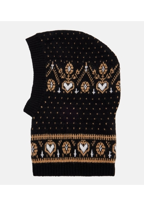 Khaite Caspian Fair Isle cashmere hood
