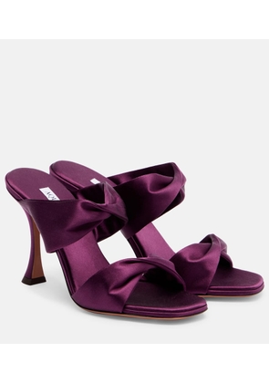 Aquazzura Twist 95 satin mules