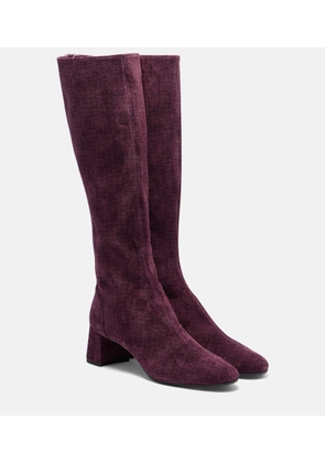 Aquazzura Saint Honore 50 suede knee-high boots