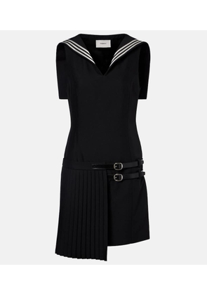 Coperni Belted pleated minidress