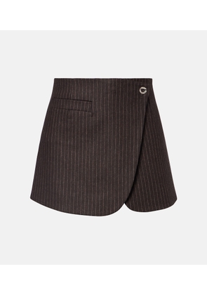 Coperni Pinstripe wrap skirt