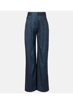 Veronica Beard Rimini linen-blend wide-leg pants