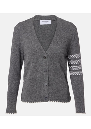 Thom Browne 4-Bar intarsia virgin wool cardigan