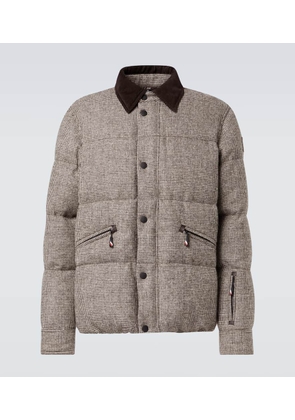 Moncler Grenoble Elgon houndstooth wool down ski jacket