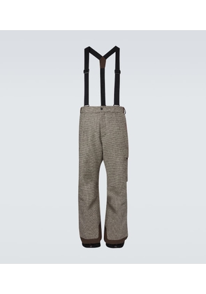 Moncler Grenoble Houndstooth wool ski salopettes