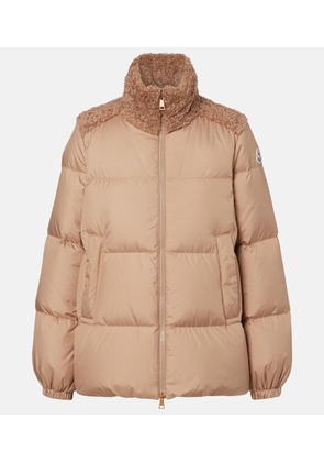 Moncler Esnaie fleece-trimmed down jacket