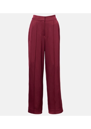 Simkhai Kyra high-rise satin wide-leg pants