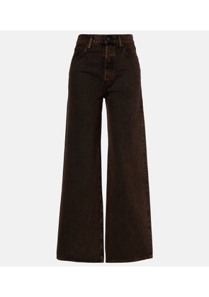 Frame Collegiate high-rise wide-leg jeans