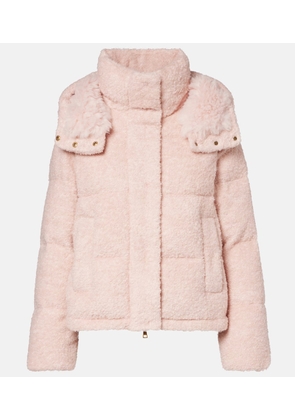 Moncler Virieu hooded boucle down jacket
