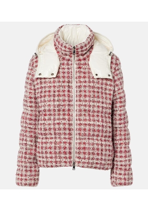 Moncler Andronne checked tweed down jacket