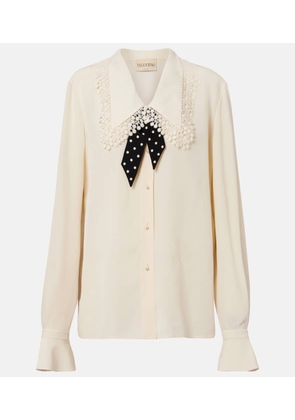 Valentino Ruffled silk crepe de chine blouse