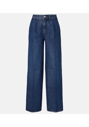 Frame High-rise wide-leg jeans
