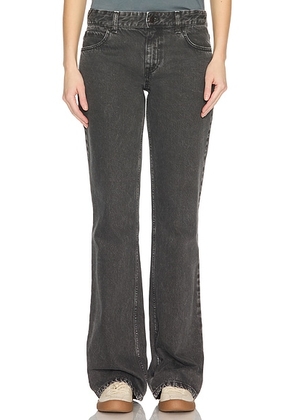 The Row Lyndsey Straight Leg Jeans in Faded Black - Charcoal. Size 25 (also in 26, 27, 29).