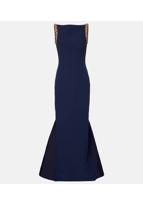 Safiyaa Sloane embellished crepe gown