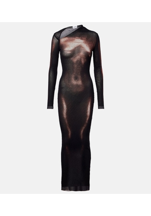 Jean Paul Gaultier Trompe l'oeil mesh maxi dress
