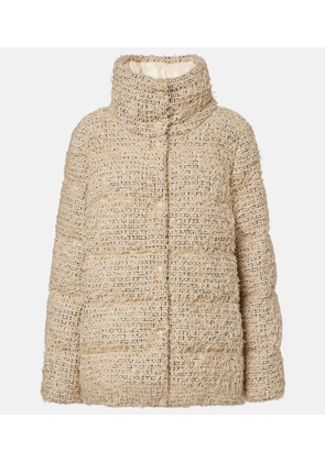 Moncler Cochelle checked tweed down jacket