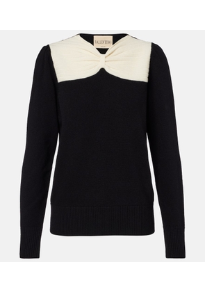 Valentino Bow-detail virgin wool sweater