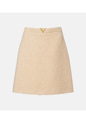 Valentino VGold wool-blend tweed miniskirt