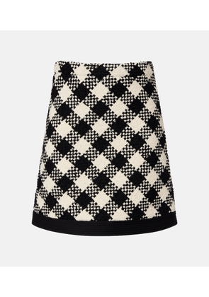 Valentino Cotton and wool-blend tweed miniskirt