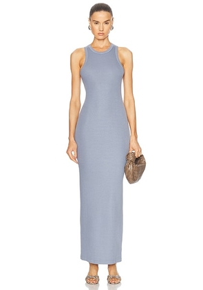 SPRWMN Racer Maxi Dress in Steel Blue - Blue. Size XS (also in ).