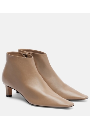 The Row Carla 45 leather ankle boots