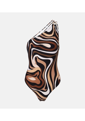 Pucci Marmo one-shoulder swimsuit