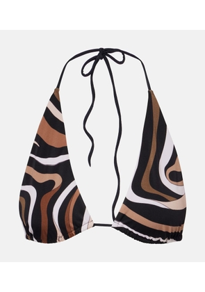 Pucci Marmo triangle bikini top