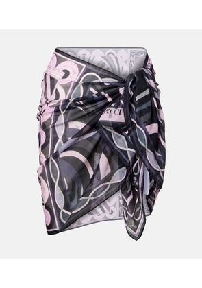 Pucci Iride semi-sheer cotton beach cover-up