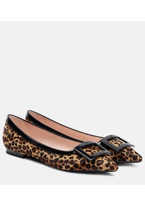Roger Vivier Gommette Ball calf hair ballet flats