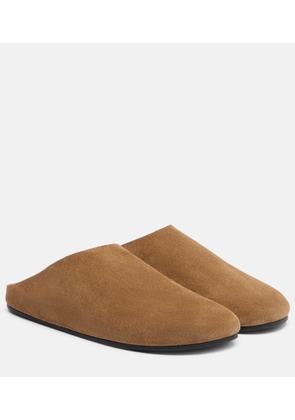 The Row Hudson suede mules