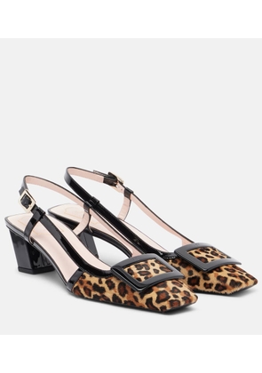 Roger Vivier Belle Vivier 45 calf hair slingback pumps