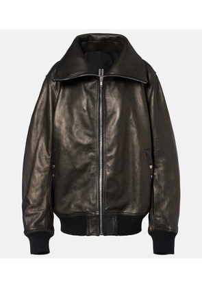 Rick Owens Leather bomber jacket