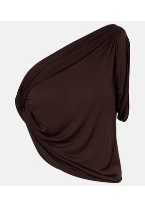 Rick Owens Draped knitted one-shoulder top