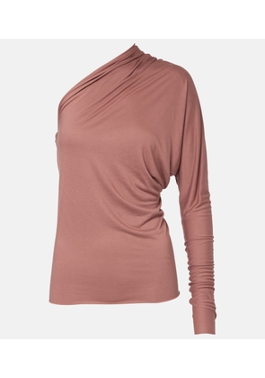 Rick Owens Diana one-shoulder jersey top