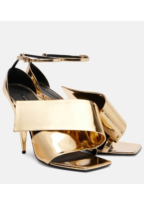Givenchy Sliced Square 90 patent leather sandals