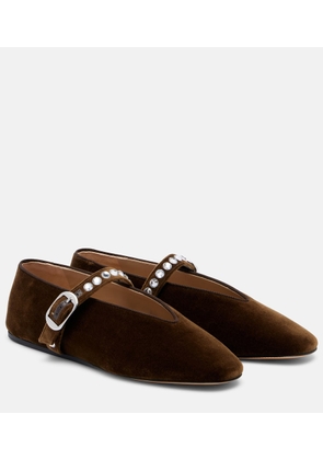 Le Monde Beryl Stella velvet ballet flats