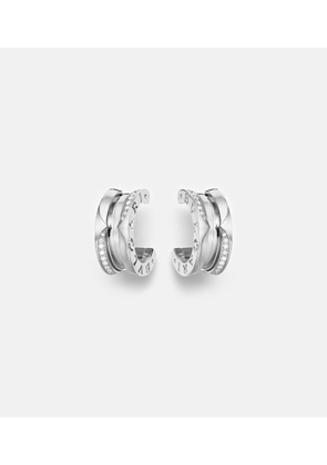 Bvlgari B.zero1 18kt white gold hoop earrings with diamonds