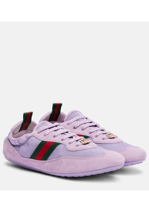Gucci Gucci Shift suede-trimmed sneakers