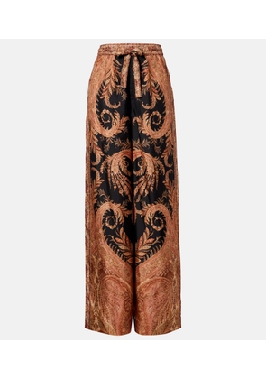 Zimmermann Hypnotic silk wide-leg pants