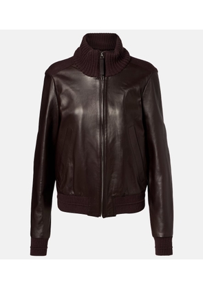 Proenza Schouler Elenora wool-trimmed leather jacket