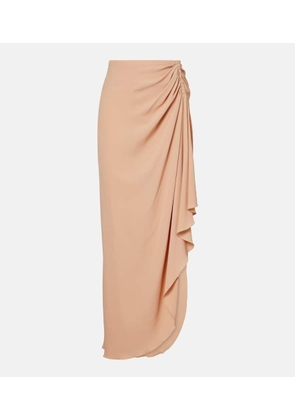 Mugler re/edit draped crepe georgette maxi skirt