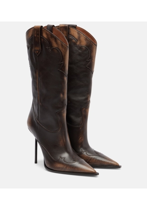 Paris Texas Lidia 105 leather mid-calf boots