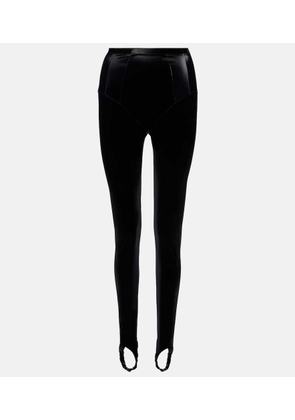 Mugler re/edit high-rise stirrup leggings