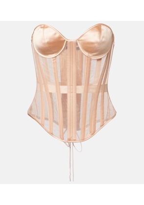 Mugler re/edit paneled sheer bustier top