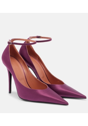 Amina Muaddi Anok 105 satin pumps