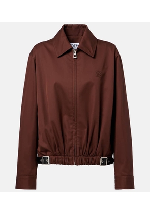 Loewe Belted cotton and silk twill blouson