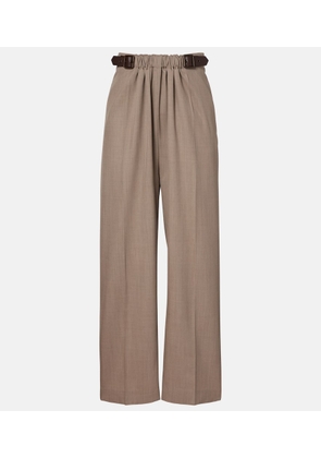 Loewe Gathered wool wide-leg pants