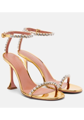 Amina Muaddi Gigi 95 embellished leather sandals